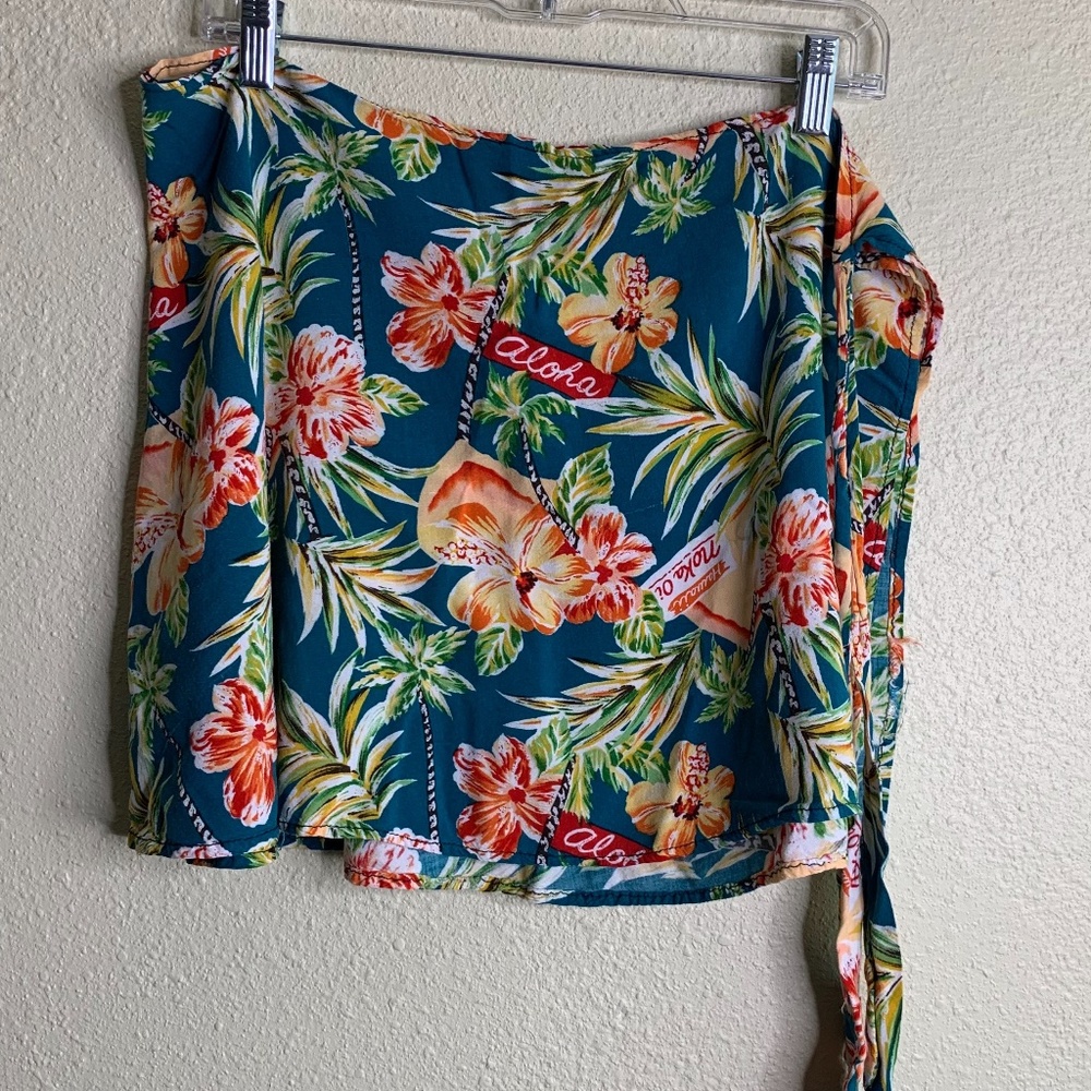 Aloha Swim Coverup Tie Wrap Skirt